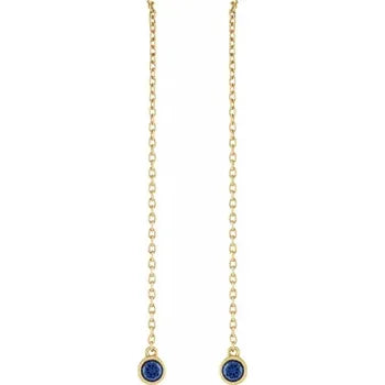 Aretes Largos Zafiros