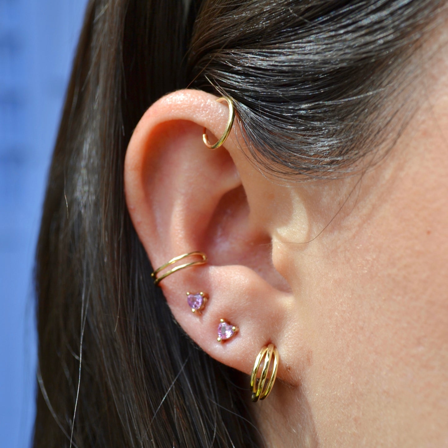 Aretes Topacios Rosas