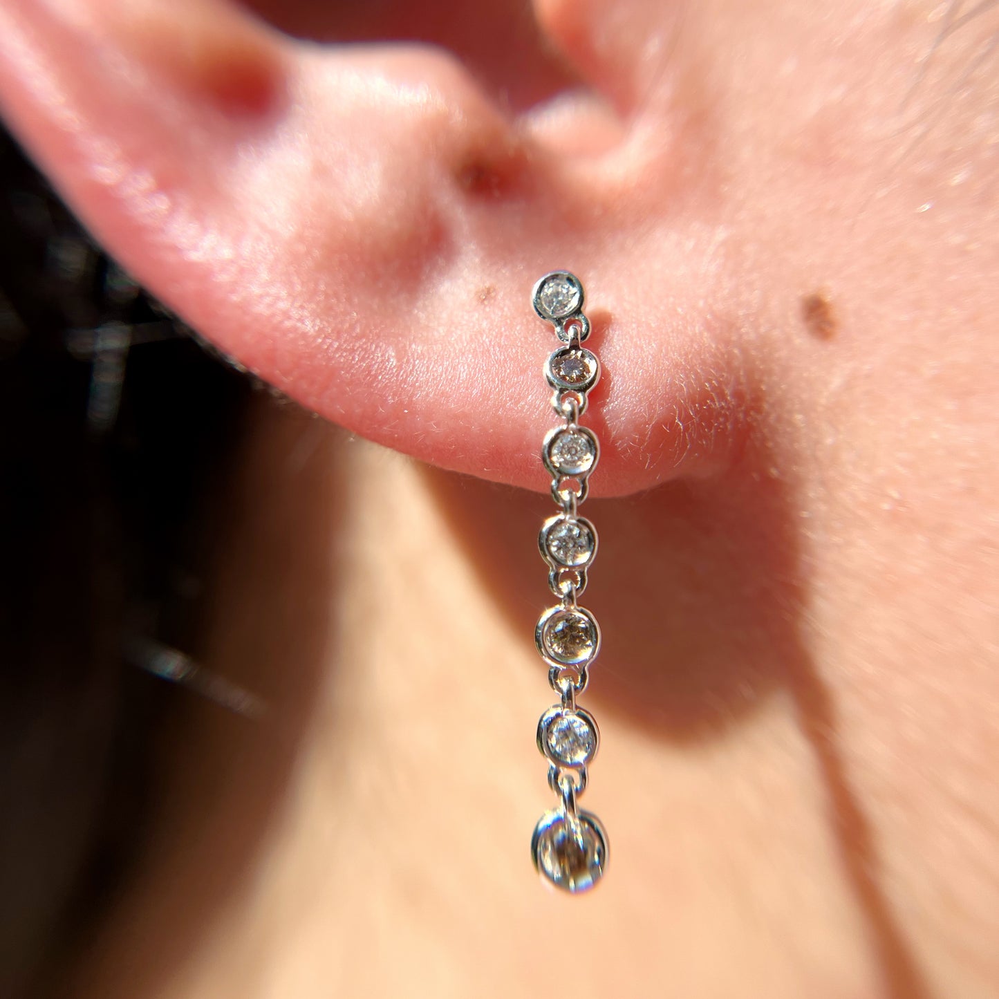 Aretes Largos Diamantes