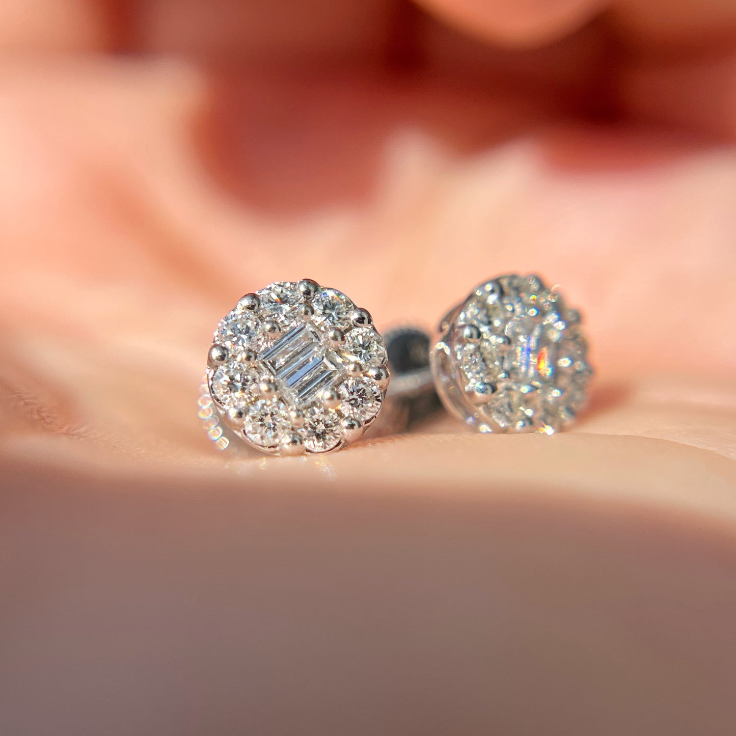 Aretes Halo de Diamantes