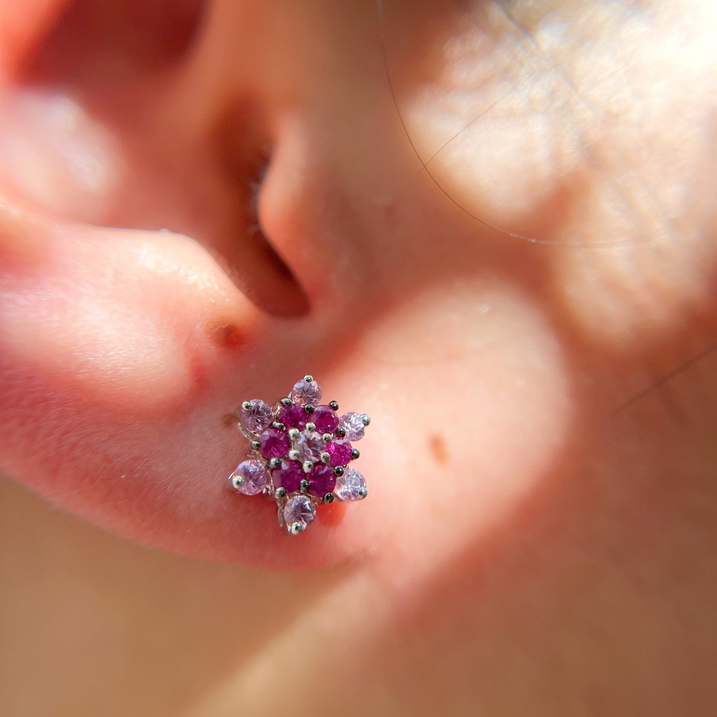 Aretes Flores Rosas