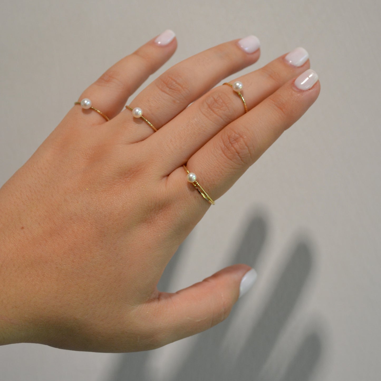 Anillo Mini Doble Perla Akoya