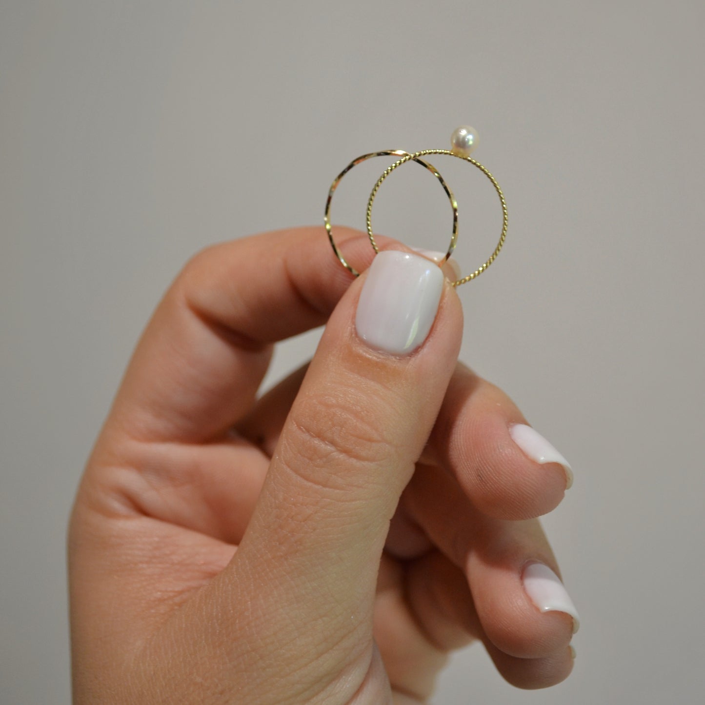 Anillo Mini Doble Perla Akoya
