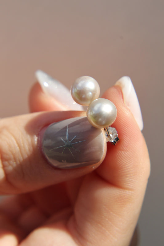 Aretes Perlas de Akoya
