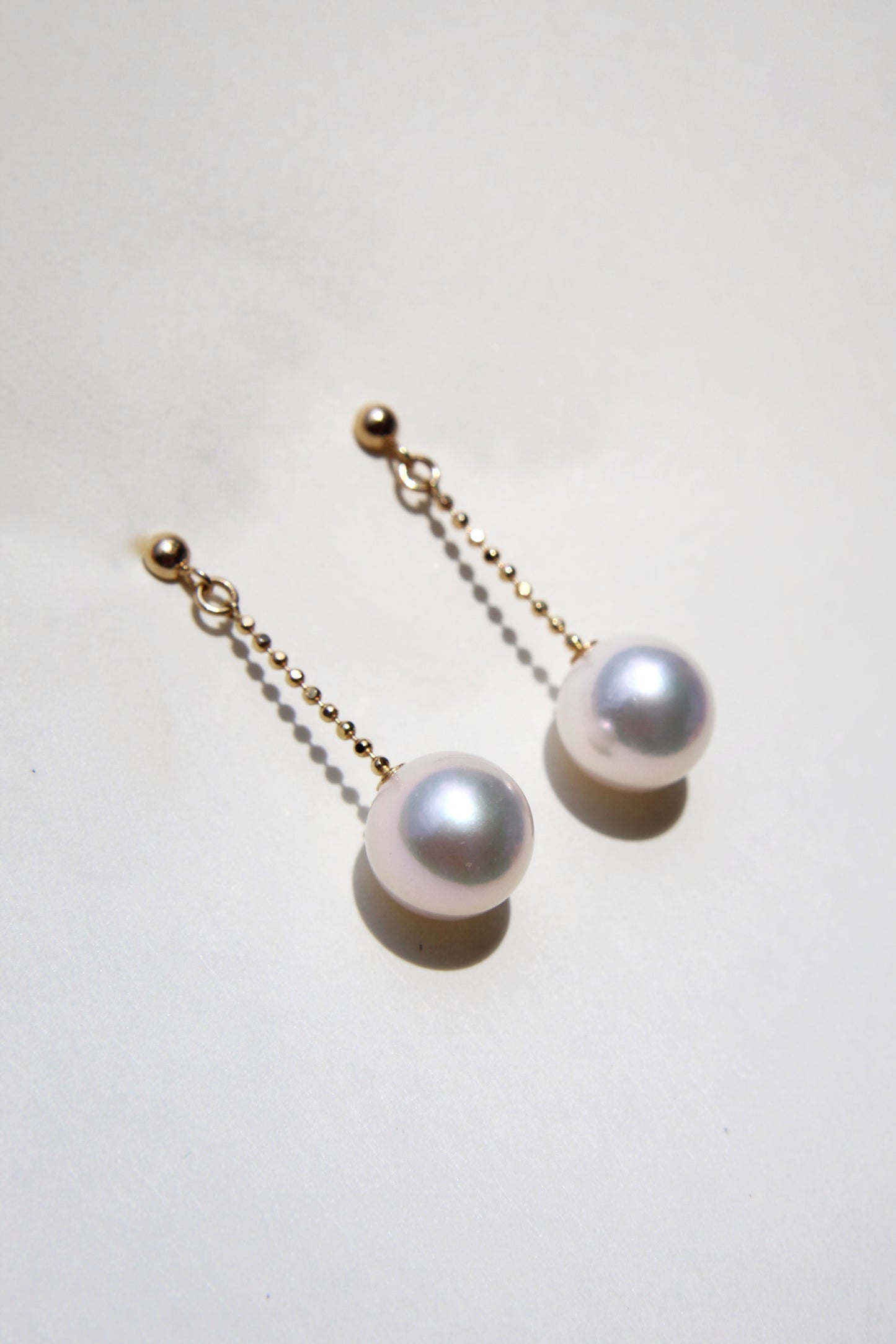 Aretes de Perlas Akoya Largos