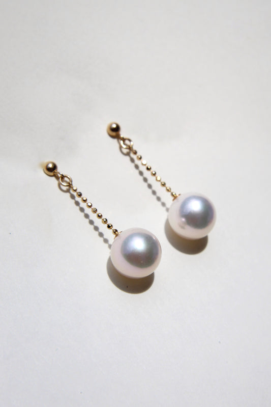 Aretes de Perlas Akoya Largos