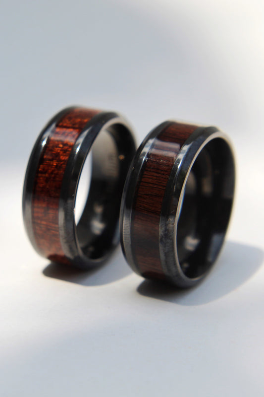 Argollas madera hombre
